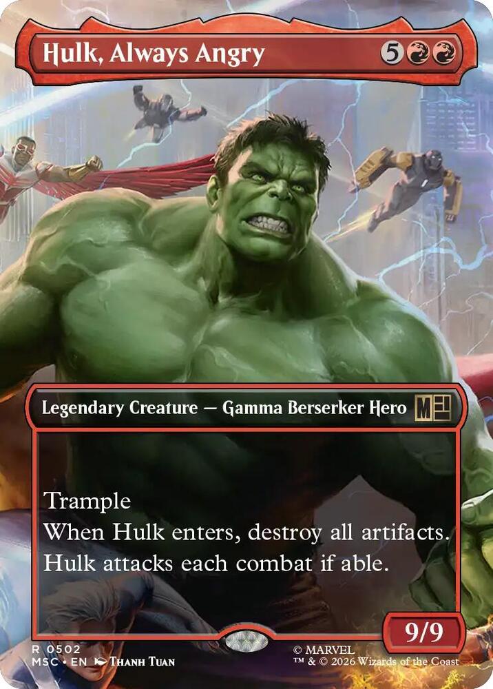 Hulk, Always Angry 502 (Commander: Marvel Super Heroes)  - Borderless | Good Games Adelaide SA