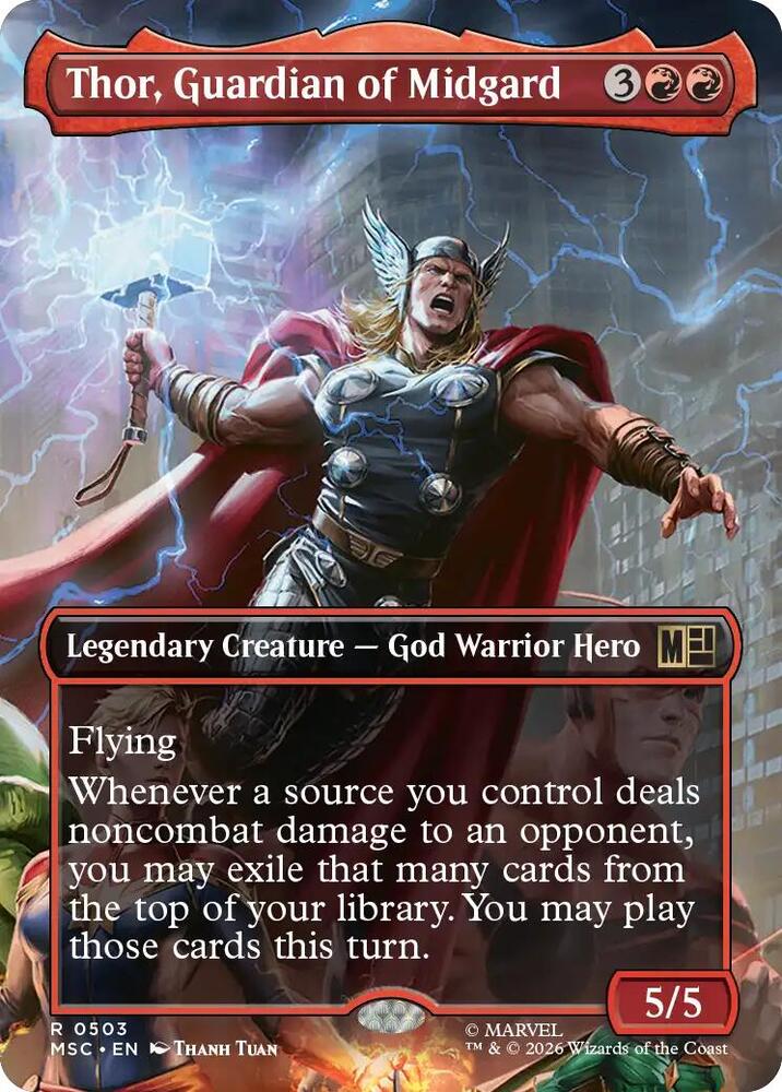 Thor Guardian of Midgard Borderless 503 (Commander: Marvel Super Heroes)  | Good Games Adelaide SA
