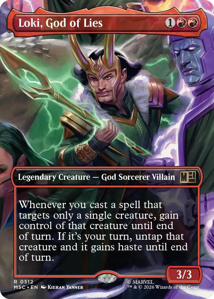 Loki God of Lies Borderless 512 (Commander: Marvel Super Heroes)  | Good Games Adelaide SA