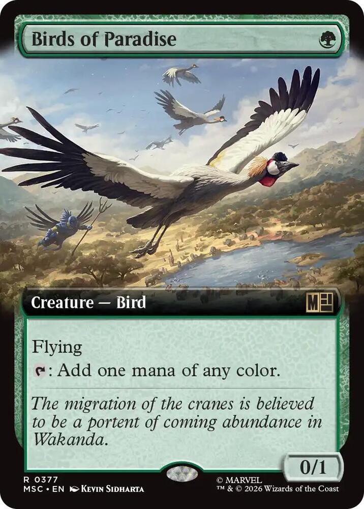 Birds of Paradise Extended Art 377 (Commander: Marvel Super Heroes)  | Good Games Adelaide SA