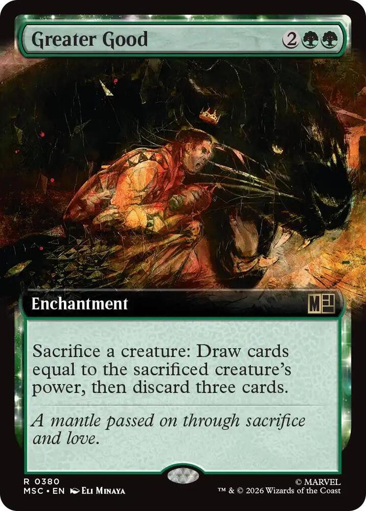 Greater Good Extended Art 380 (Commander: Marvel Super Heroes)  - Extended Art | Good Games Adelaide SA