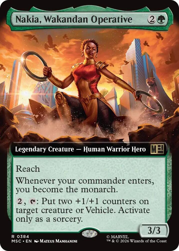 Nakia Wakandan Operative Extended Art 384 (Commander: Marvel Super Heroes)  | Good Games Adelaide SA