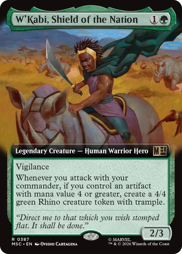 WKabi Shield of the Nation Extended Art 387 (Commander: Marvel Super Heroes)  - Extended Art | Good Games Adelaide SA