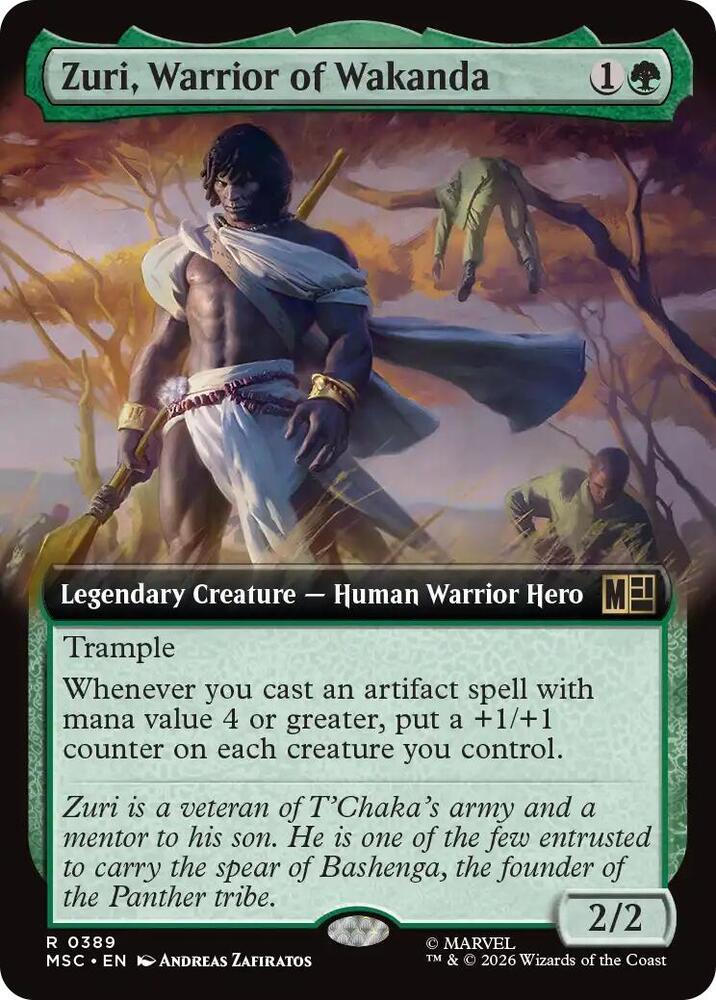 Zuri Warrior of Wakanda Extended Art 389 (Commander: Marvel Super Heroes)  | Good Games Adelaide SA
