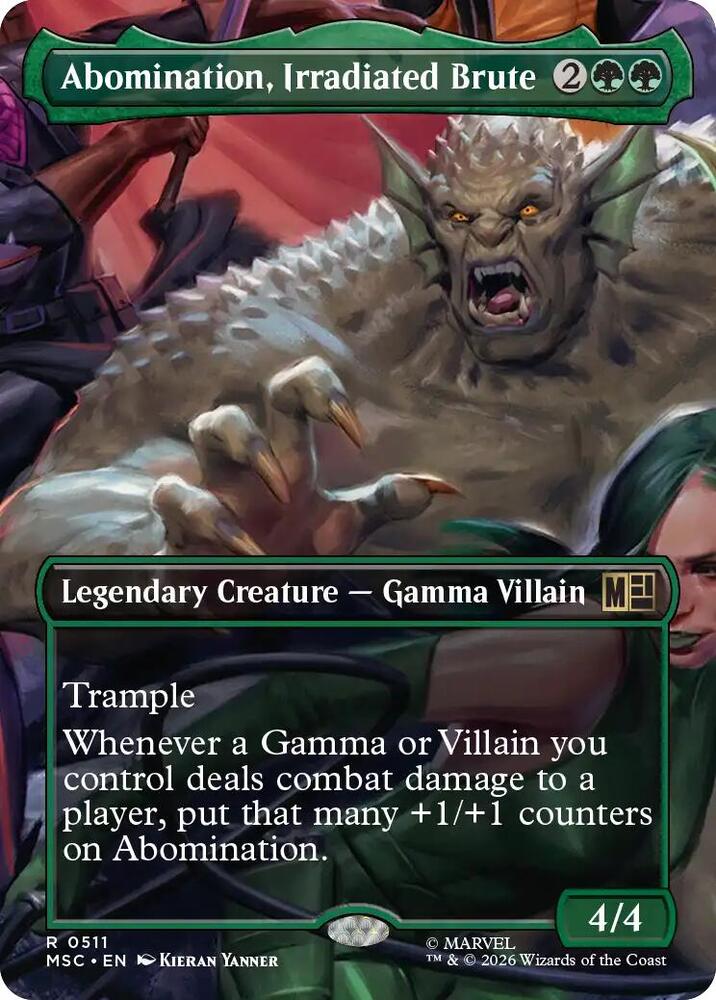 Abomination, Irradiated Brute 511 (Commander: Marvel Super Heroes)  - Borderless | Good Games Adelaide SA