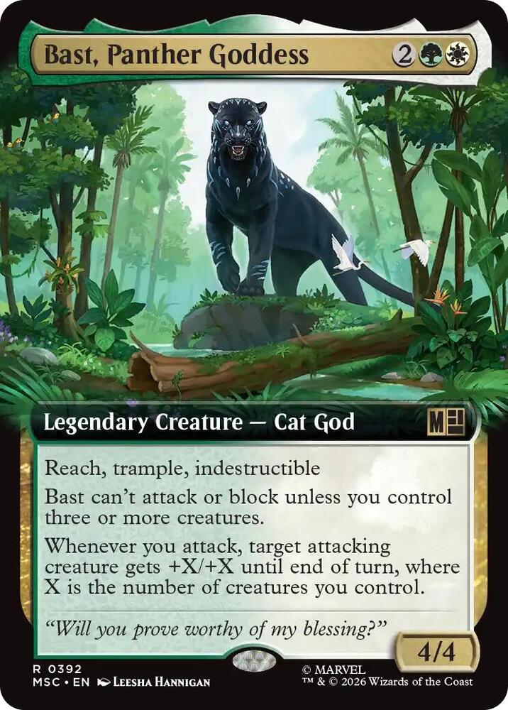 Bast, Panther Goddess 392 (Commander: Marvel Super Heroes)  - Extended Art | Good Games Adelaide SA