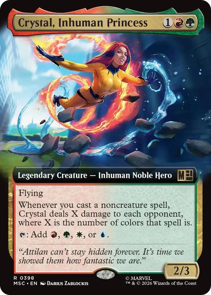 Crystal, Inhuman Princess 398 (Commander: Marvel Super Heroes)  - Extended Art | Good Games Adelaide SA