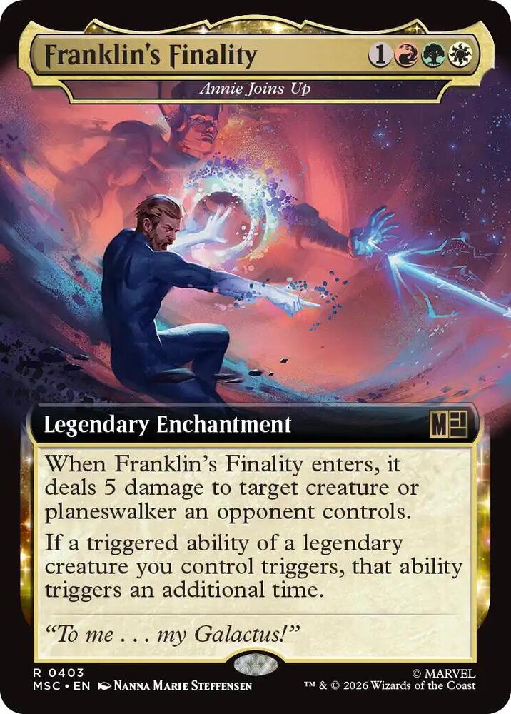 Franklin's Finality // Annie Joins Up 403 (Commander: Marvel Super Heroes)  - Extended Art | Good Games Adelaide SA