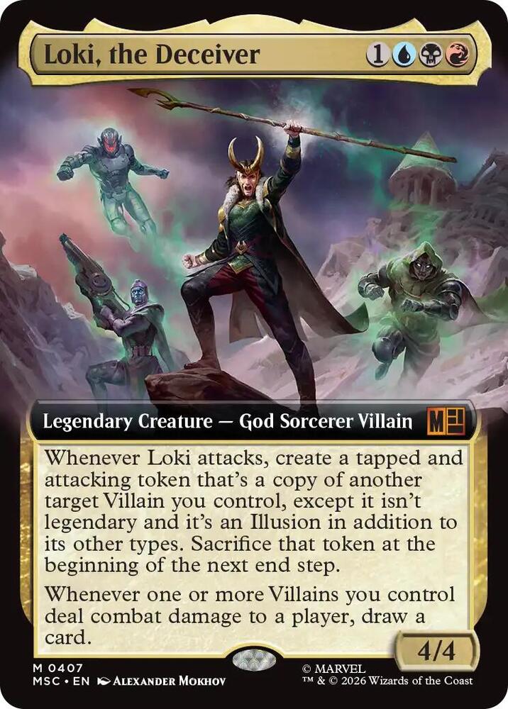 Loki the Deceiver Extended Art 407 (Commander: Marvel Super Heroes)  - Extended Art | Good Games Adelaide SA