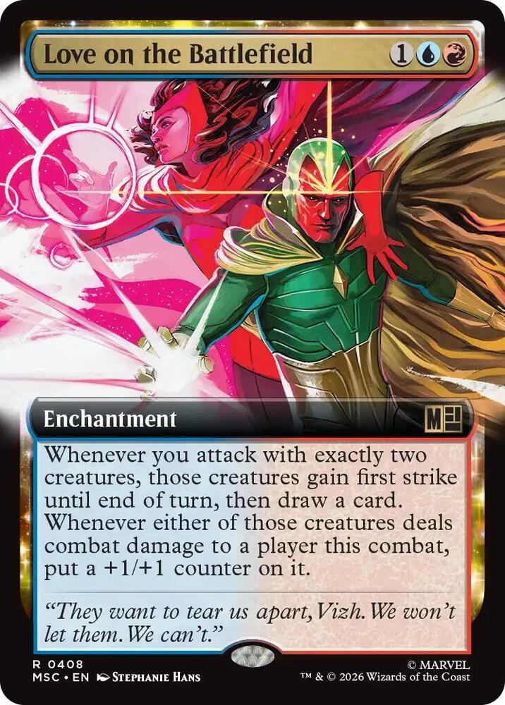 Love on the Battlefield Extended Art 408 (Commander: Marvel Super Heroes)  | Good Games Adelaide SA
