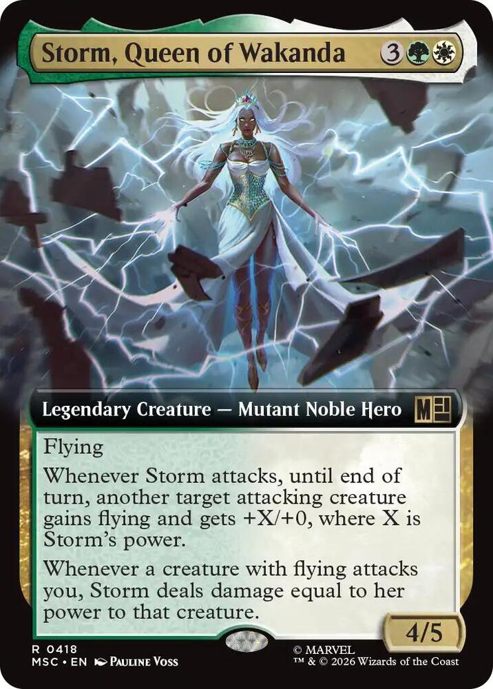 Storm Queen of Wakanda Extended Art 418 (Commander: Marvel Super Heroes)  | Good Games Adelaide SA