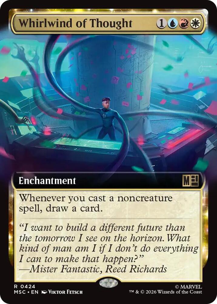 Whirlwind of Thought Extended Art 424 (Commander: Marvel Super Heroes)  | Good Games Adelaide SA