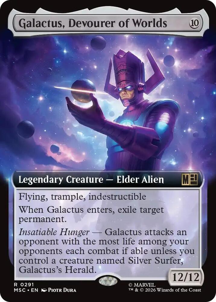 Galactus Devourer of Worlds Extended Art 291 (Commander: Marvel Super Heroes)  - Extended Art | Good Games Adelaide SA