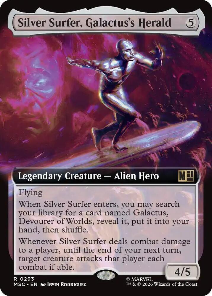 Silver Surfer Galactuss Herald Extended Art 293 (Commander: Marvel Super Heroes)  | Good Games Adelaide SA