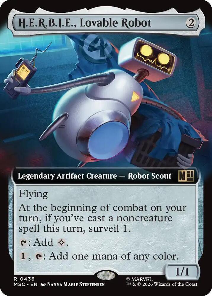 HERBIE Lovable Robot Extended Art 436 (Commander: Marvel Super Heroes)  | Good Games Adelaide SA