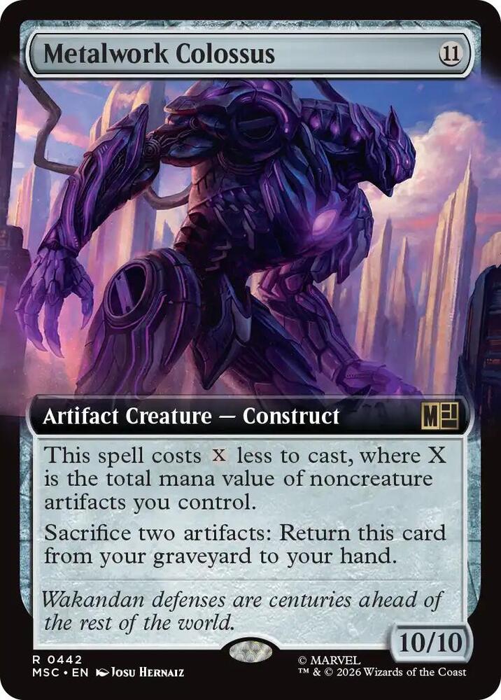 Metalwork Colossus Extended Art 442 (Commander: Marvel Super Heroes)  | Good Games Adelaide SA