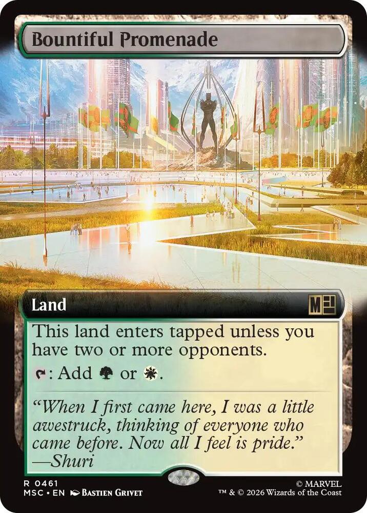 Bountiful Promenade Extended Art 461 (Commander: Marvel Super Heroes)  - Extended Art | Good Games Adelaide SA
