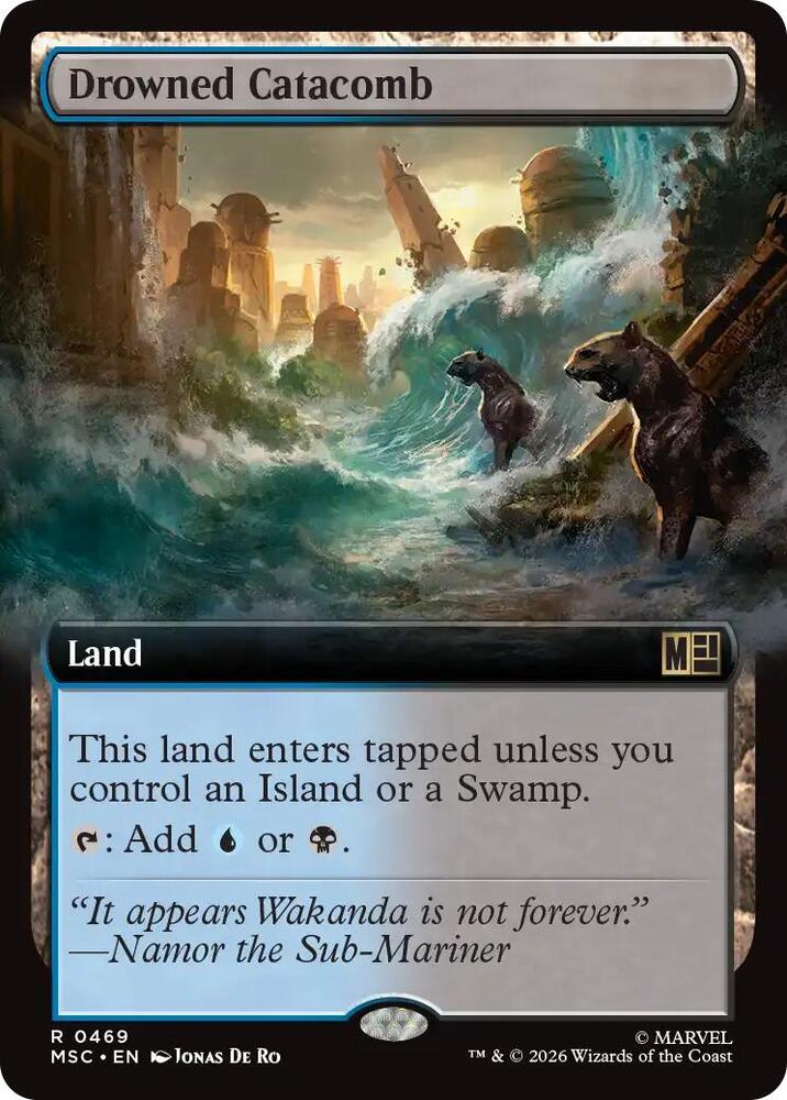 Drowned Catacomb Extended Art 469 (Commander: Marvel Super Heroes)  - Extended Art | Good Games Adelaide SA
