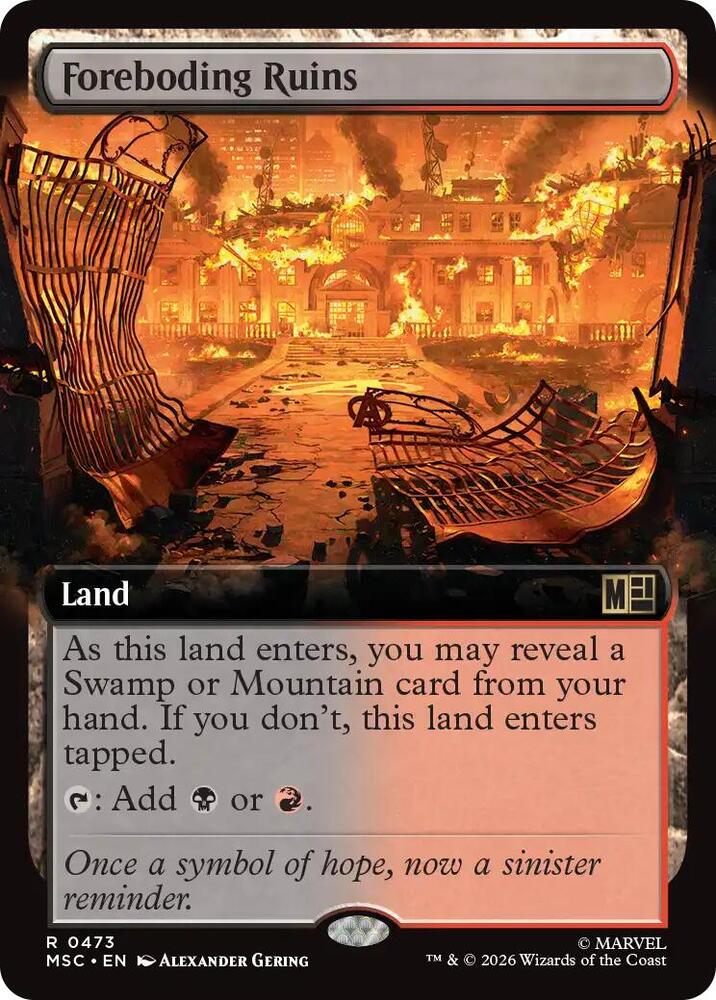 Foreboding Ruins 473 (Commander: Marvel Super Heroes)  - Extended Art | Good Games Adelaide SA