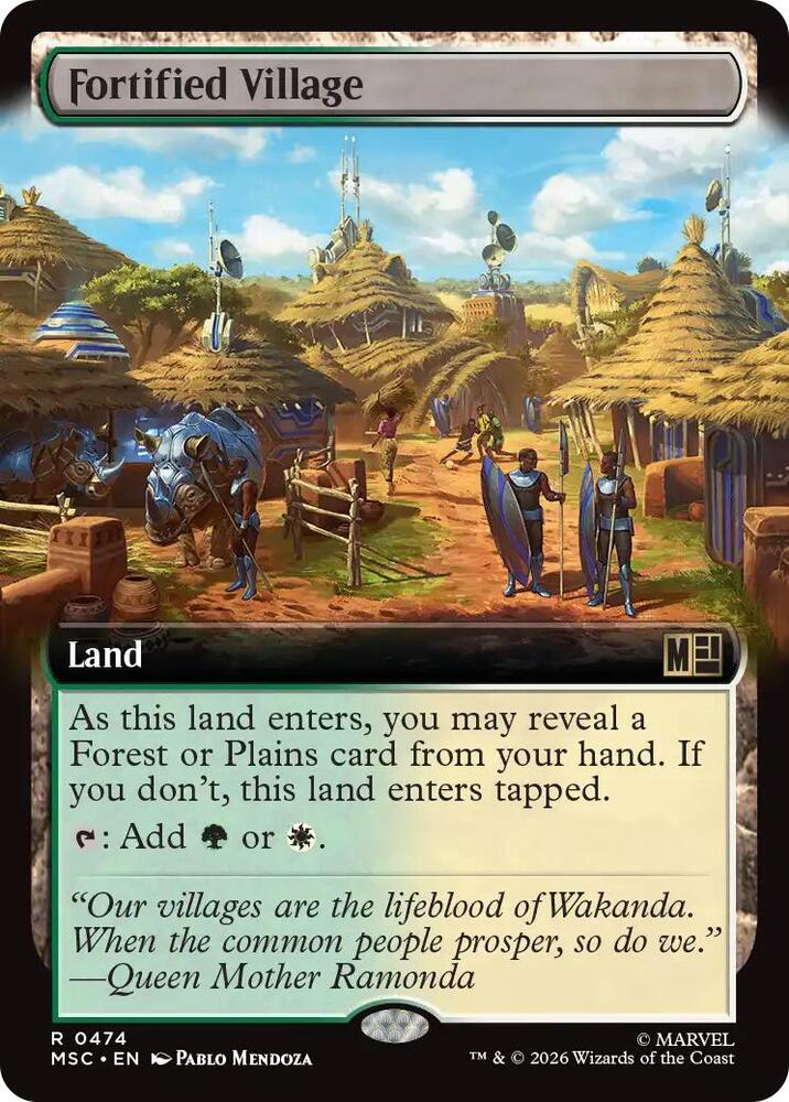 Fortified Village Extended Art 474 (Commander: Marvel Super Heroes)  | Good Games Adelaide SA