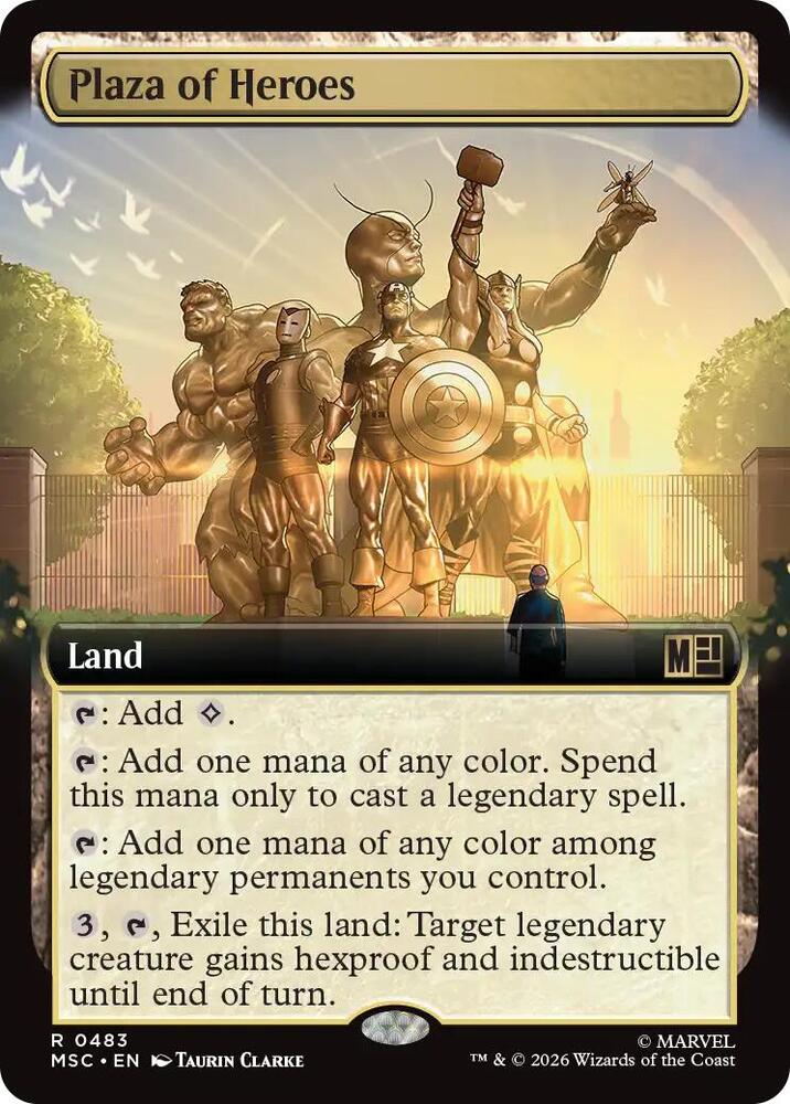 Plaza of Heroes 483 (Commander: Marvel Super Heroes)  - Extended Art | Good Games Adelaide SA