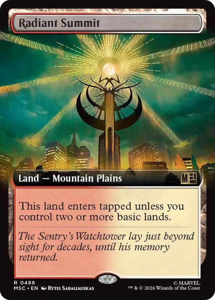 Radiant Summit Extended Art 486 (Commander: Marvel Super Heroes)  | Good Games Adelaide SA