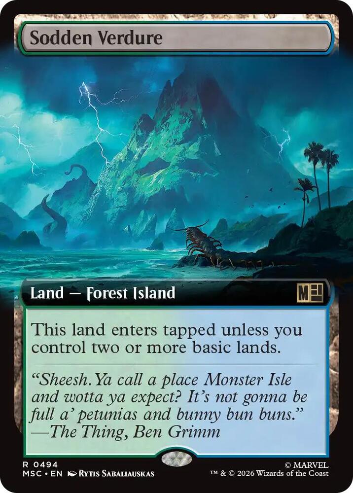 Sodden Verdure Extended Art 494 (Commander: Marvel Super Heroes)  - Extended Art | Good Games Adelaide SA