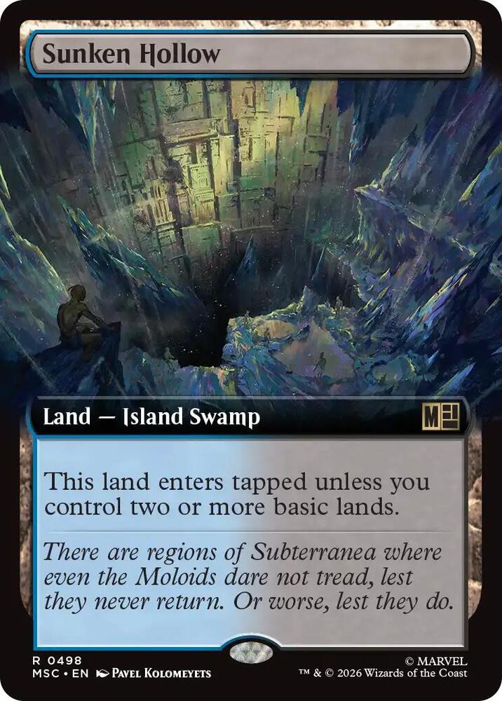 Sunken Hollow Extended Art 498 (Commander: Marvel Super Heroes)  | Good Games Adelaide SA
