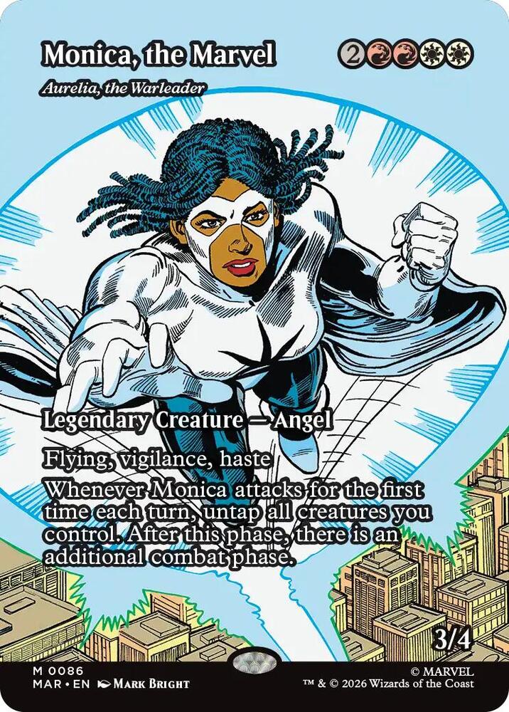 Monica the Marvel Aurelia the Warleader Borderless 86 (Marvel Universe Eternal-Legal)  | Good Games Adelaide SA