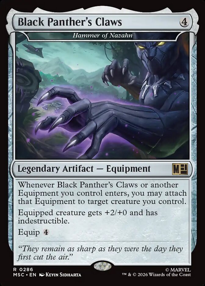Black Panther's Claws // Hammer of Nazahn 286 (Commander: Marvel Super Heroes)  | Good Games Adelaide SA