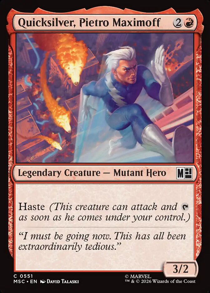 Quicksilver, Pietro Maximoff 551 (Commander: Marvel Super Heroes)  | Good Games Adelaide SA