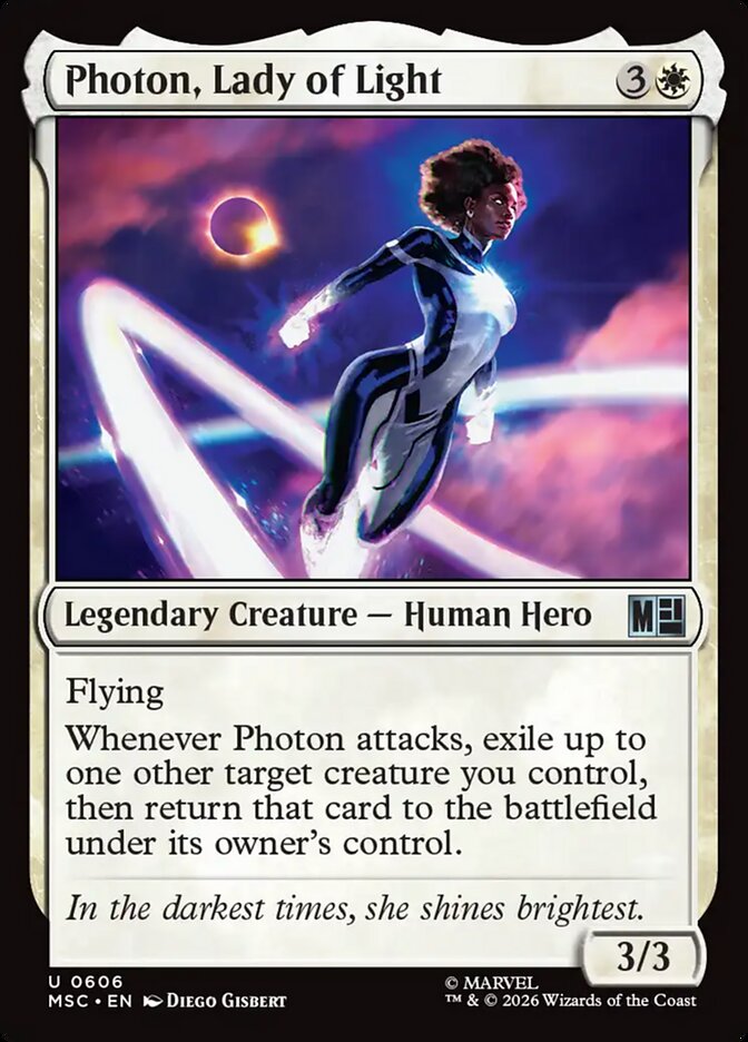 Photon, Lady of Light 606 (Commander: Marvel Super Heroes)  - Foil | Good Games Adelaide SA