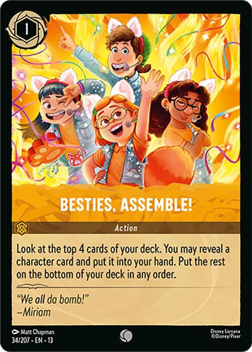 Besties, Assemble 34/207 (Attack of the Vine!)  - Cold Foil | Good Games Adelaide SA