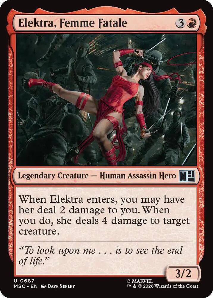 Elektra, Femme Fatale 687 (Commander: Marvel Super Heroes)  - Foil | Good Games Adelaide SA