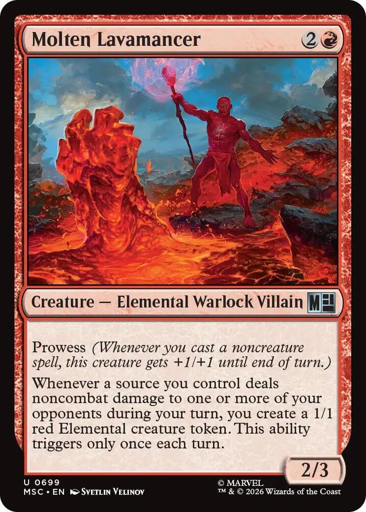 Molten Lavamancer 699 (Commander: Marvel Super Heroes)  - Foil | Good Games Adelaide SA