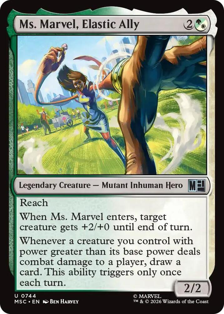 Ms Marvel, Elastic Ally 744 (Commander: Marvel Super Heroes)  - Foil | Good Games Adelaide SA