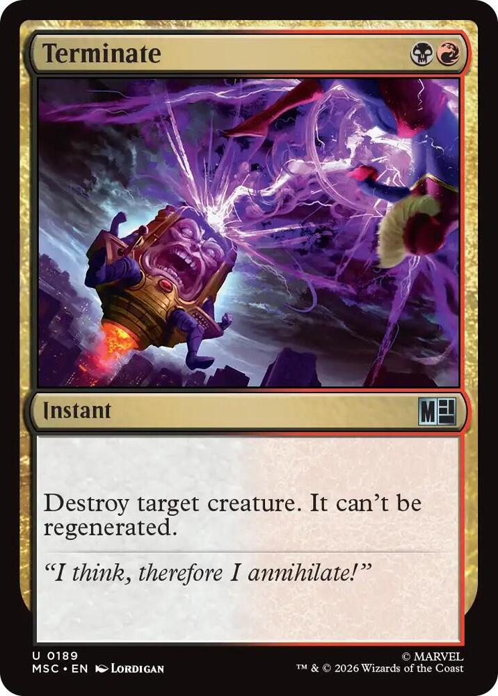 Terminate 189 (Commander: Marvel Super Heroes)  | Good Games Adelaide SA