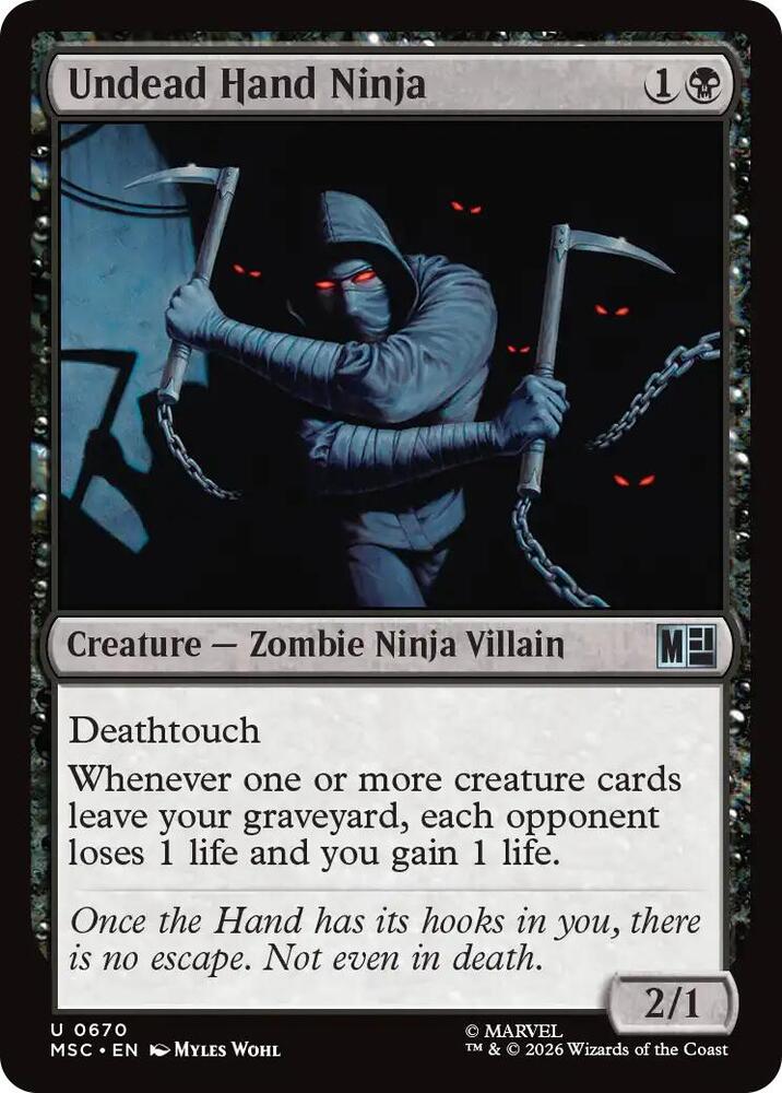 Undead Hand Ninja 670 (Commander: Marvel Super Heroes)  | Good Games Adelaide SA