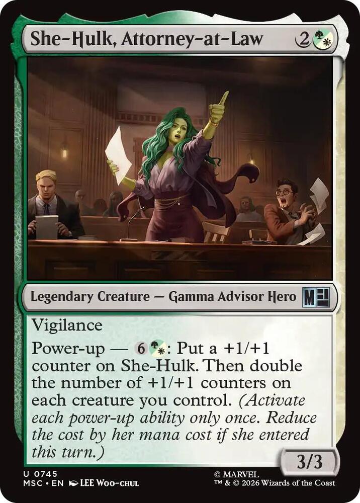 She-Hulk, Attorney-at-Law 745 (Commander: Marvel Super Heroes)  - Foil | Good Games Adelaide SA