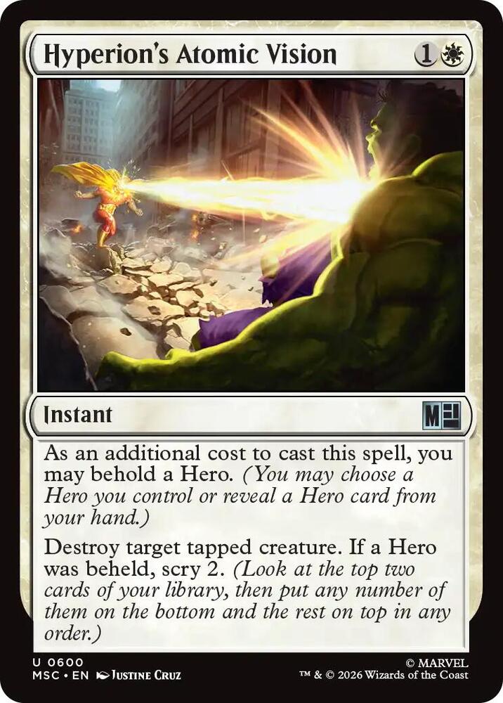 Hyperion's Atomic Vision 600 (Commander: Marvel Super Heroes)  - Foil | Good Games Adelaide SA