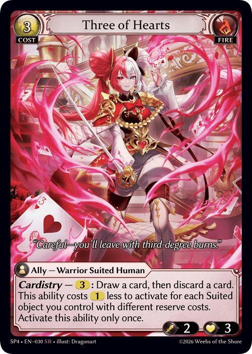 Three of Hearts 030 (Supporter Pack 4)  | Good Games Adelaide SA