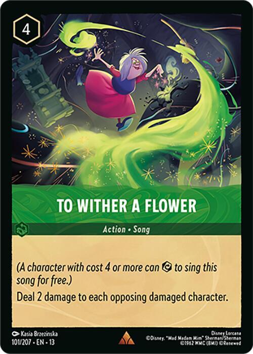To Wither a Flower 101/207 (Attack of the Vine!)  - Cold Foil | Good Games Adelaide SA