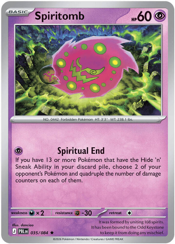 Spiritomb 035/084 (ME05: Pitch Black)  - Holofoil | Good Games Adelaide SA