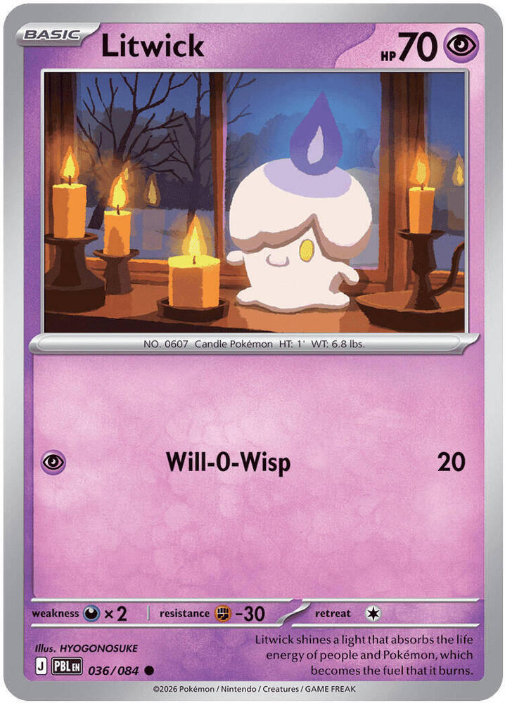 Litwick 036/084 (ME05: Pitch Black)  - Reverse Holofoil | Good Games Adelaide SA