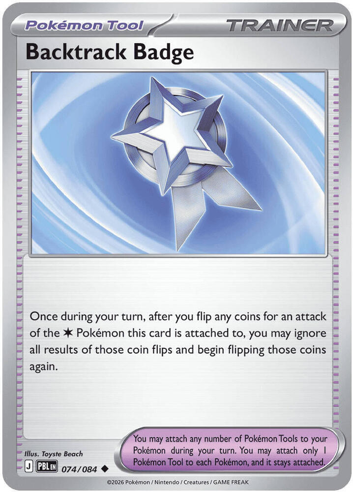 Backtrack Badge 074/084 (ME05: Pitch Black)  - Reverse Holofoil | Good Games Adelaide SA