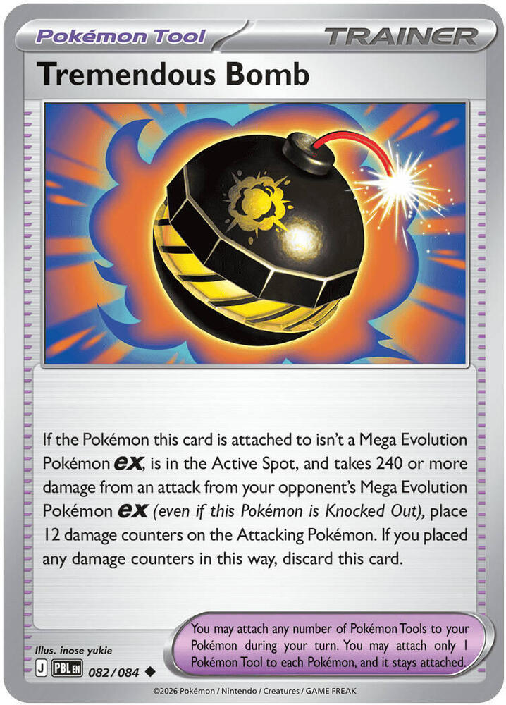 Tremendous Bomb 082/084 (ME05: Pitch Black)  - Reverse Holofoil | Good Games Adelaide SA