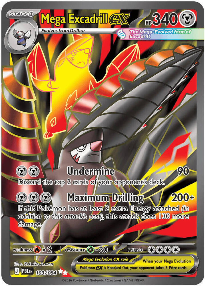 Mega Excadrill ex 103/084 (ME05: Pitch Black)  - Holofoil | Good Games Adelaide SA