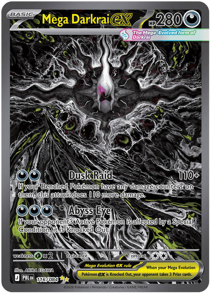Mega Darkrai ex 116/084 (ME05: Pitch Black)  - Holofoil | Good Games Adelaide SA