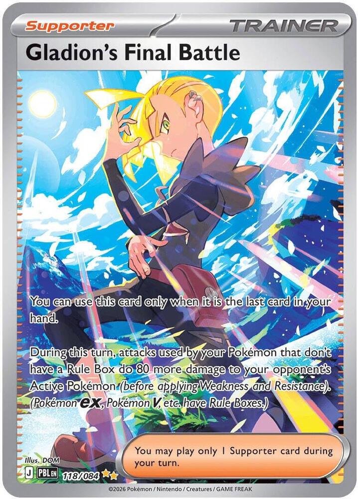 Gladion's Final Battle 118/084 (ME05: Pitch Black)  - Holofoil | Good Games Adelaide SA