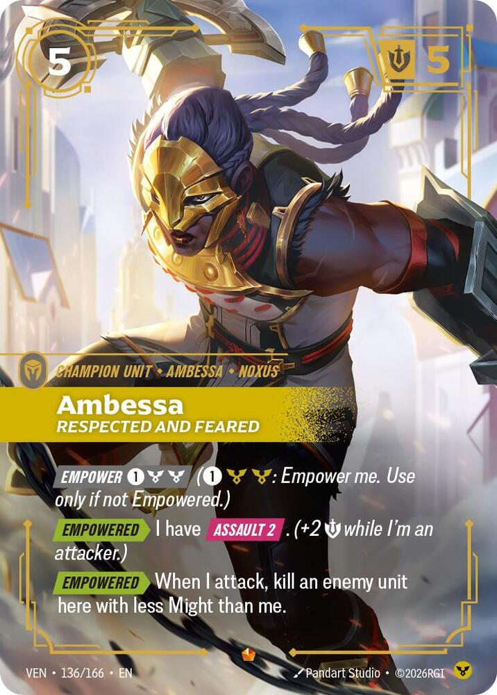 Ambessa - Respected and Feared 136/166 (Vendetta)  - Foil | Good Games Adelaide SA